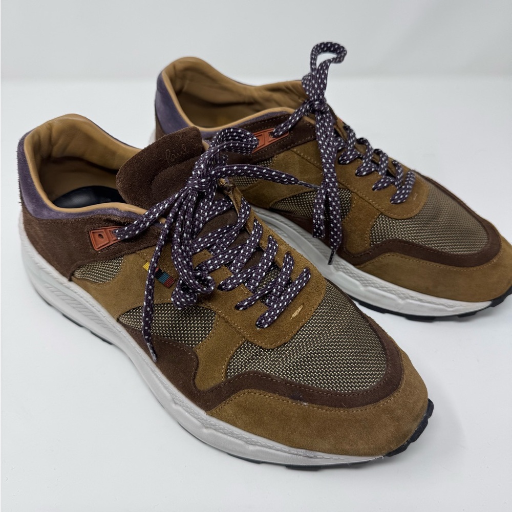PS Paul Smith Men's Casual Suede & Mesh Sneaker - Brown